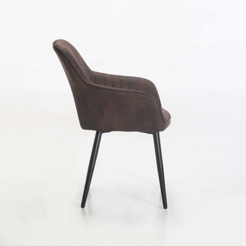 Decorotika Fabric Dining Chair - Brown