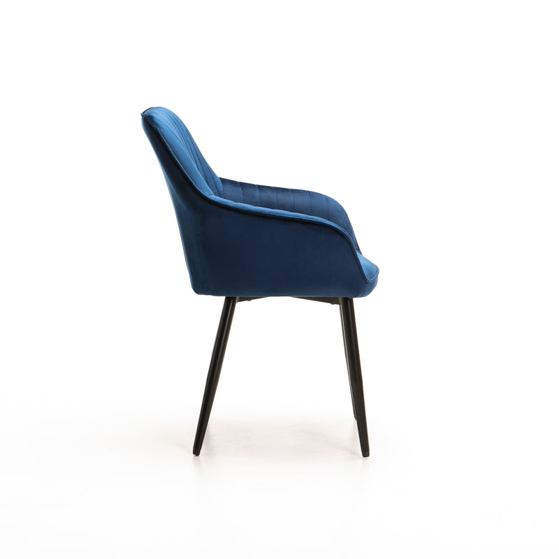 Decorotika Velvet Dining Chair - Navy