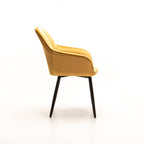 Decorotika Velvet Dining Chair - Mustard