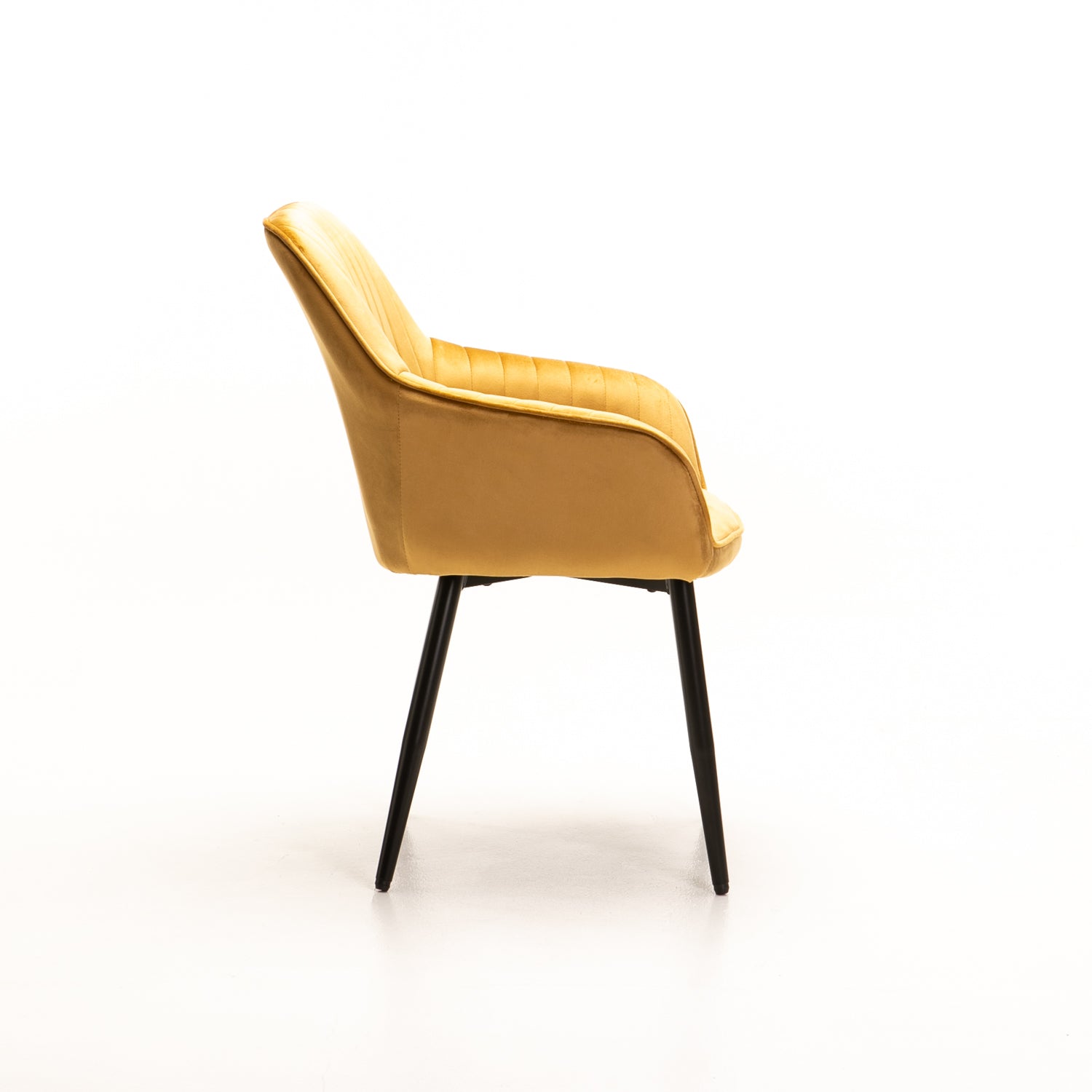 Decorotika Velvet Dining Chair - Mustard