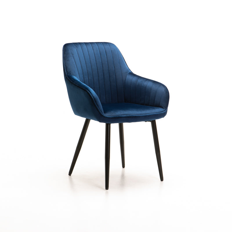 Decorotika Velvet Dining Chair - Navy