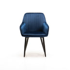 Decorotika Velvet Dining Chair - Navy