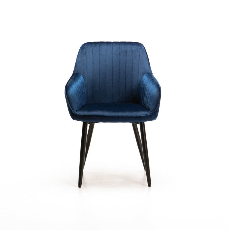 Decorotika Velvet Dining Chair - Navy