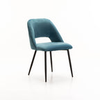 Tee Velvet Dining Chair - Blue
