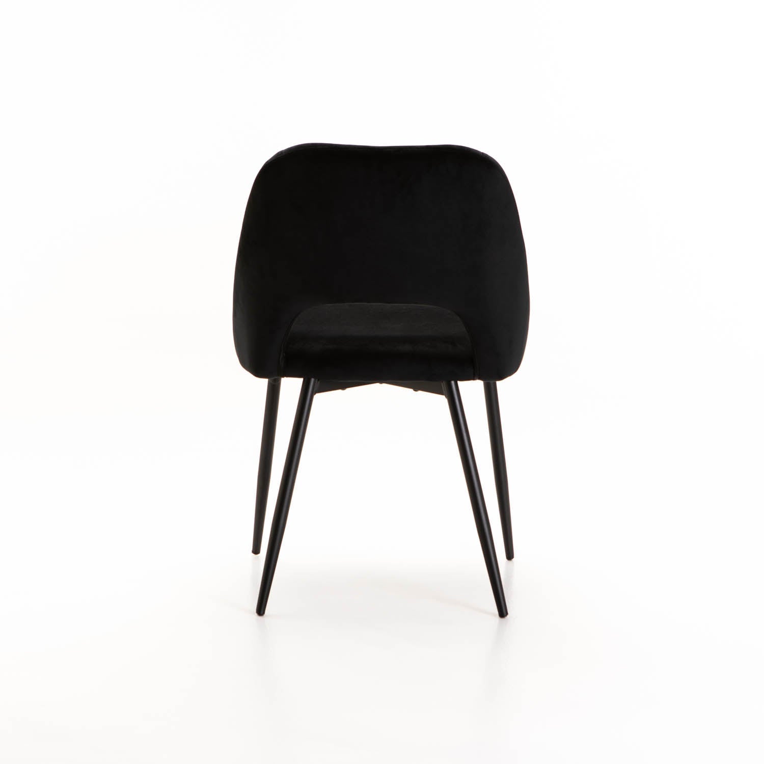 Tee Velvet Dining Chair - Black