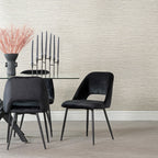 Tee Velvet Dining Chair - Black