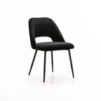 Tee Velvet Dining Chair - Black