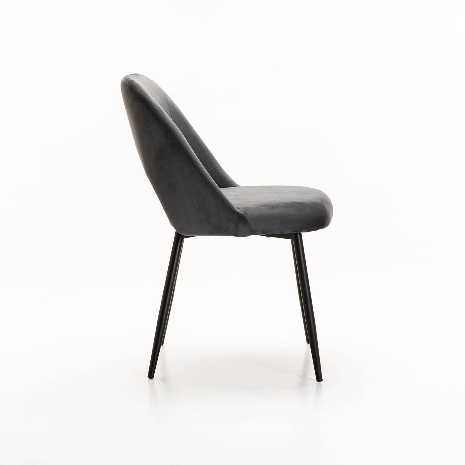 Tee Velvet Dining Chair - Grey