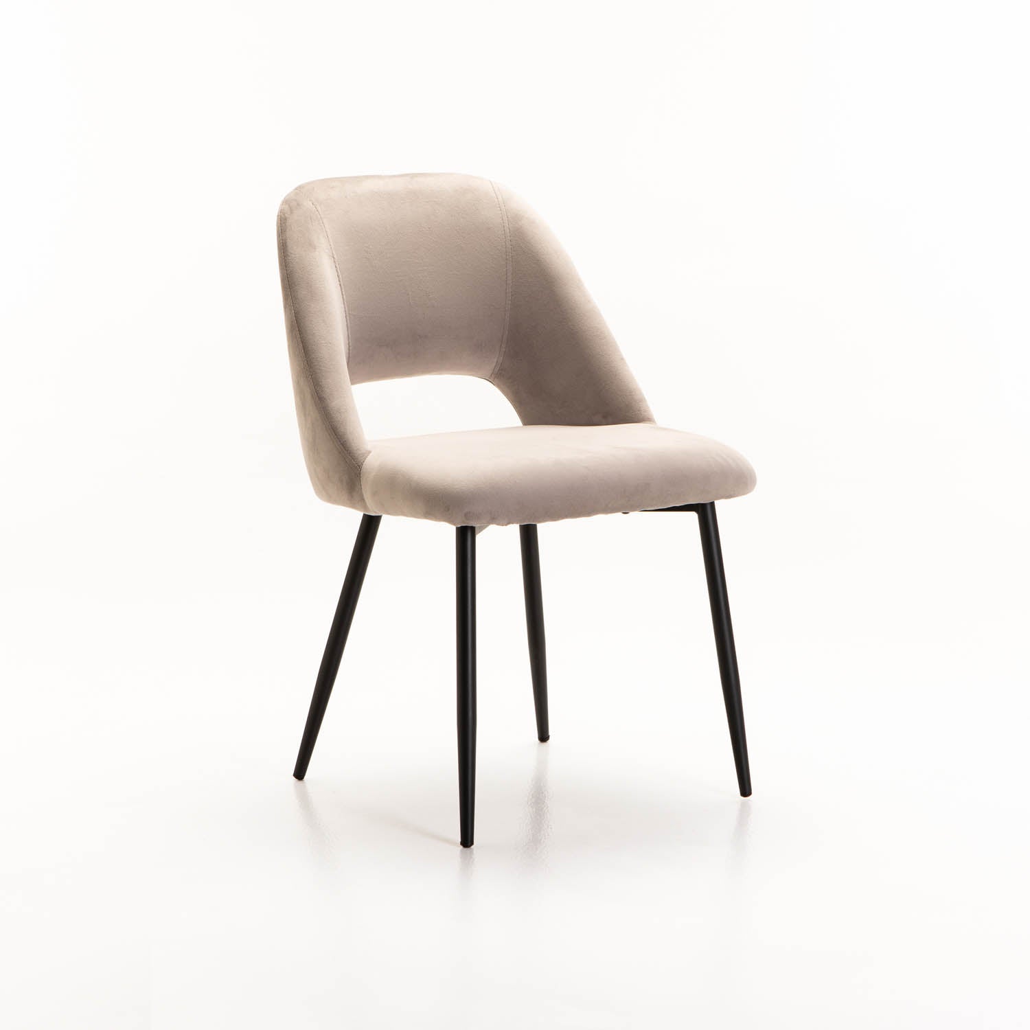 Tee Velvet Dining Chair - Taupe
