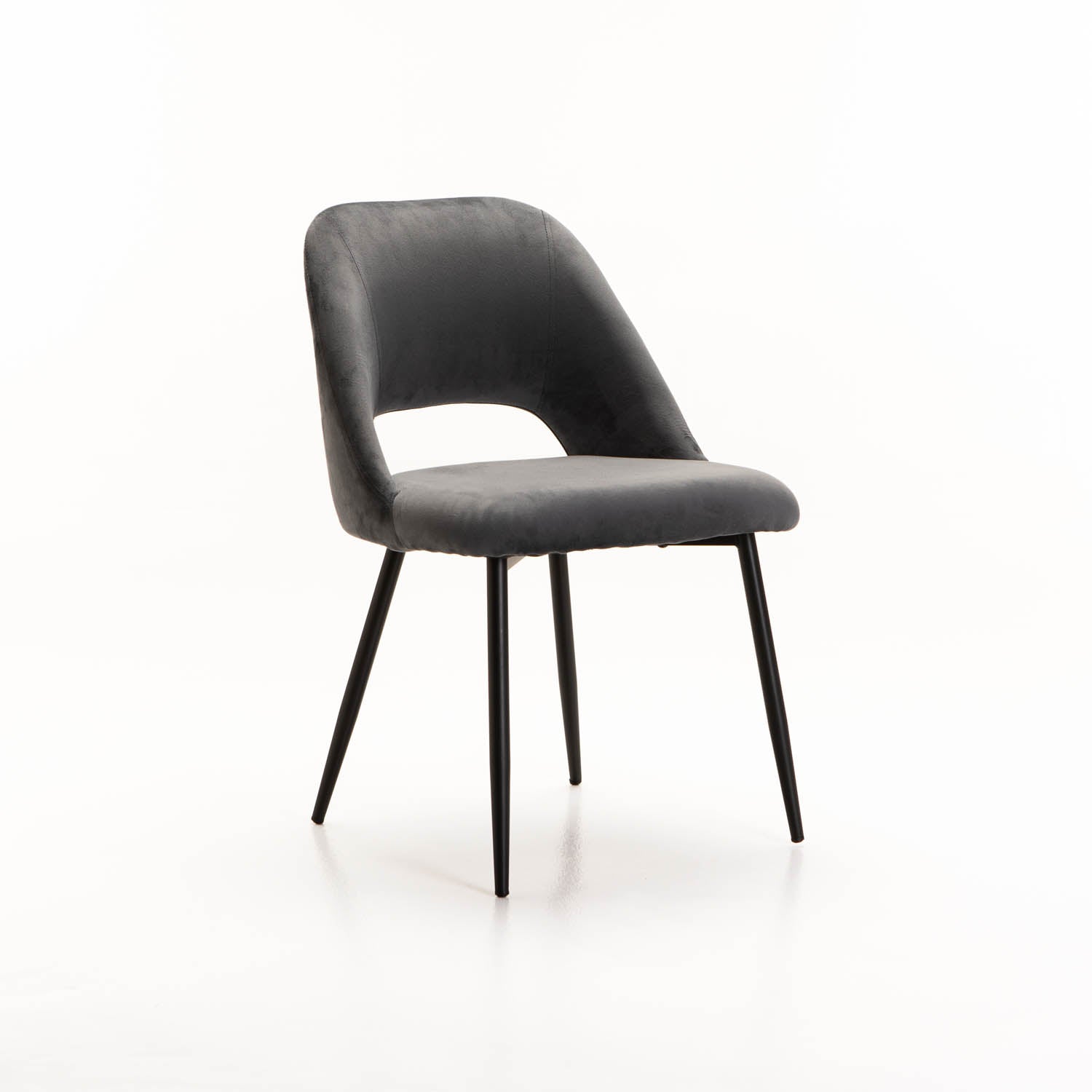 Tee Velvet Dining Chair - Grey