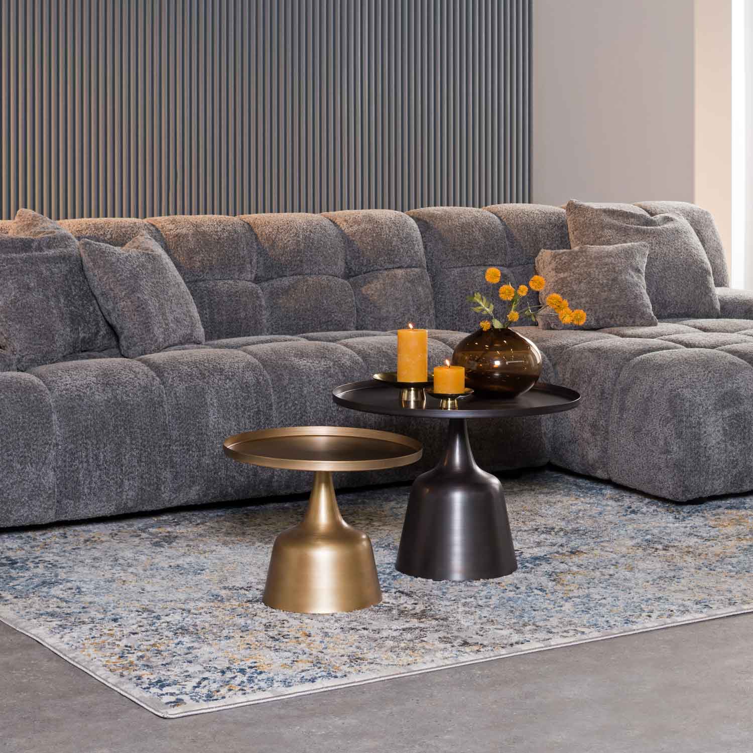 Britt Set Of 2 Tables- Bronze/Brass Antique