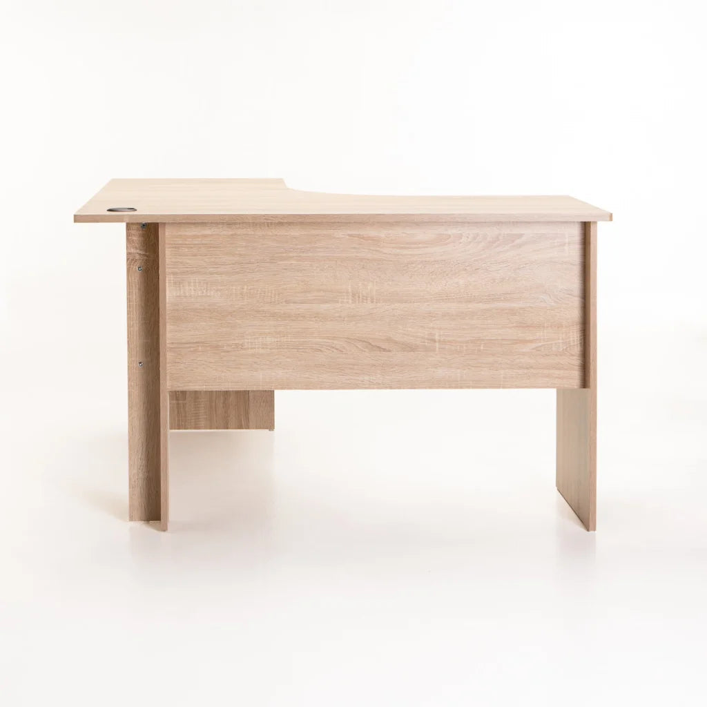 Keir 120cm 2 Drawer Corner Desk - Oak