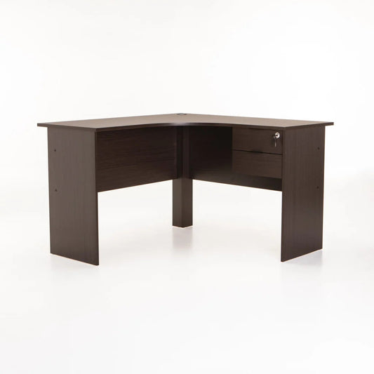 Keir 120cm 2 Drawer Corner Desk - Wenge