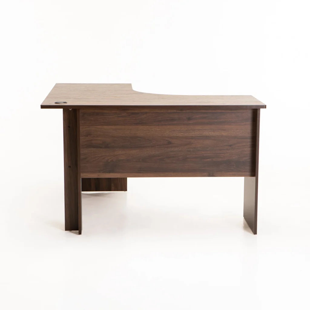 Keir 120cm 2 Drawer Corner Desk - Walnut