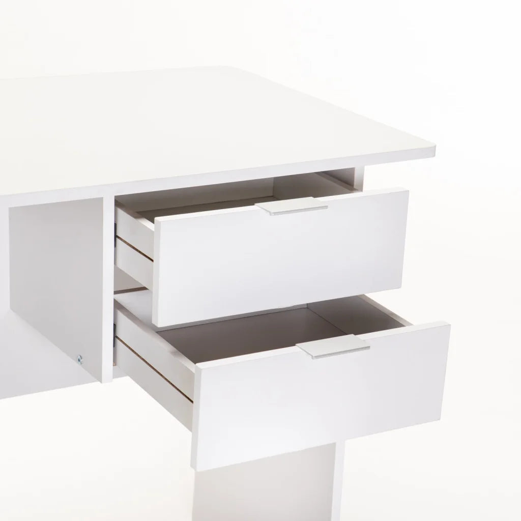 Keir 120cm 2 Drawer Desk - White