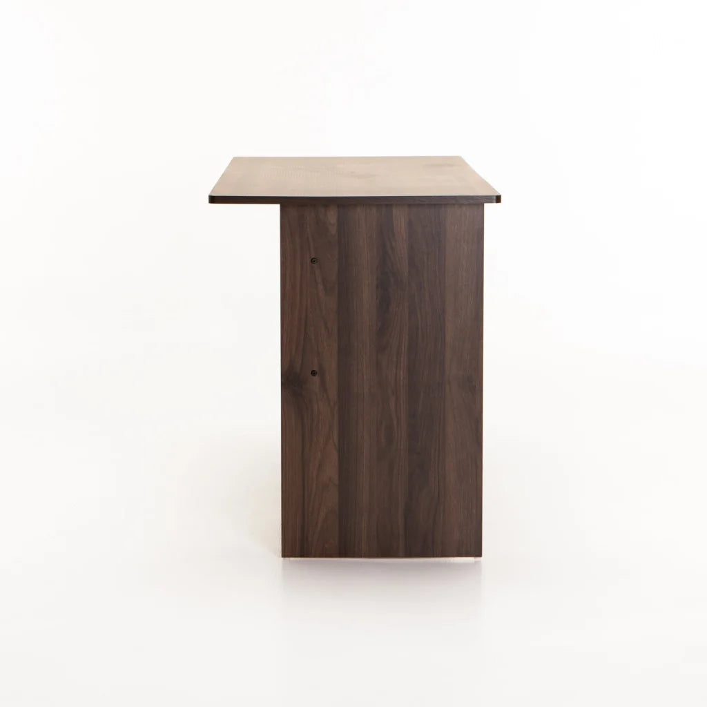 Keir 120cm 2 Drawer Desk - Walnut