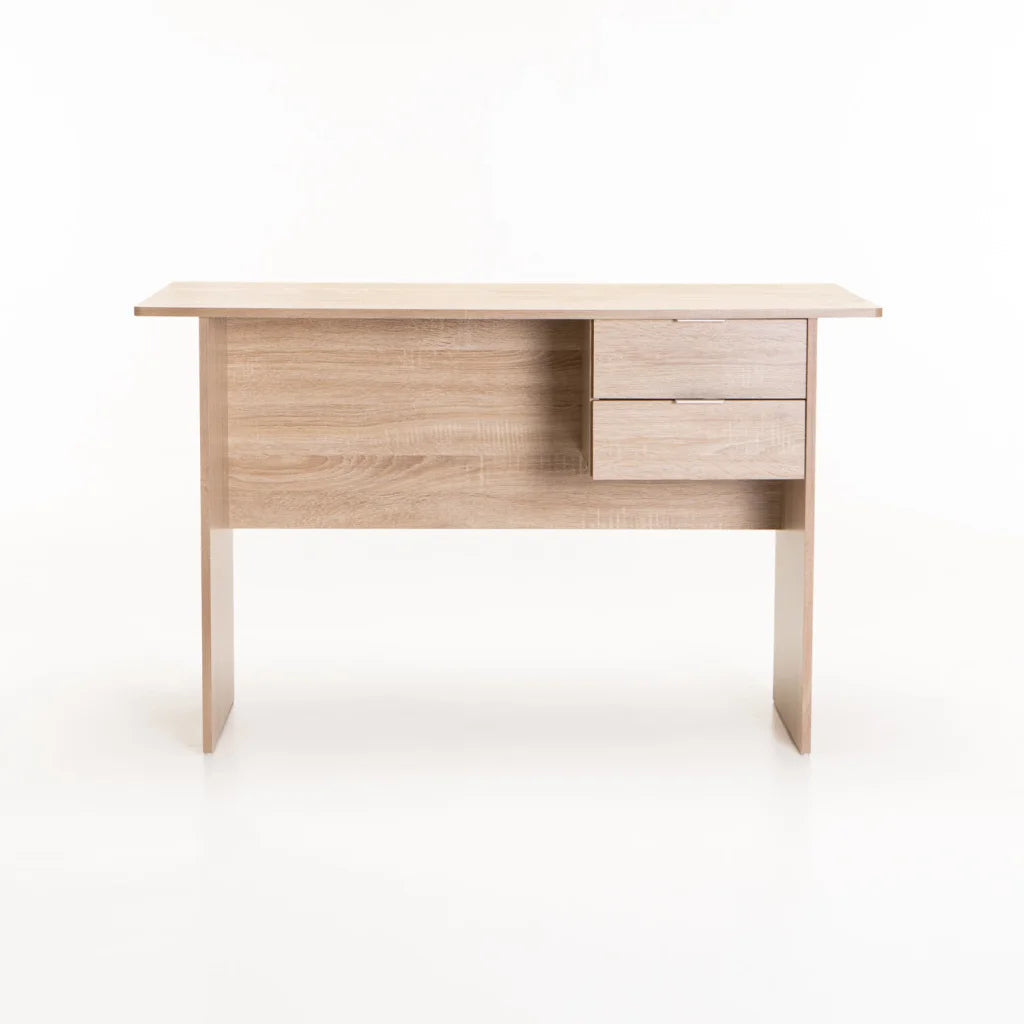 Keir 120cm 2 Drawer Desk - Oak