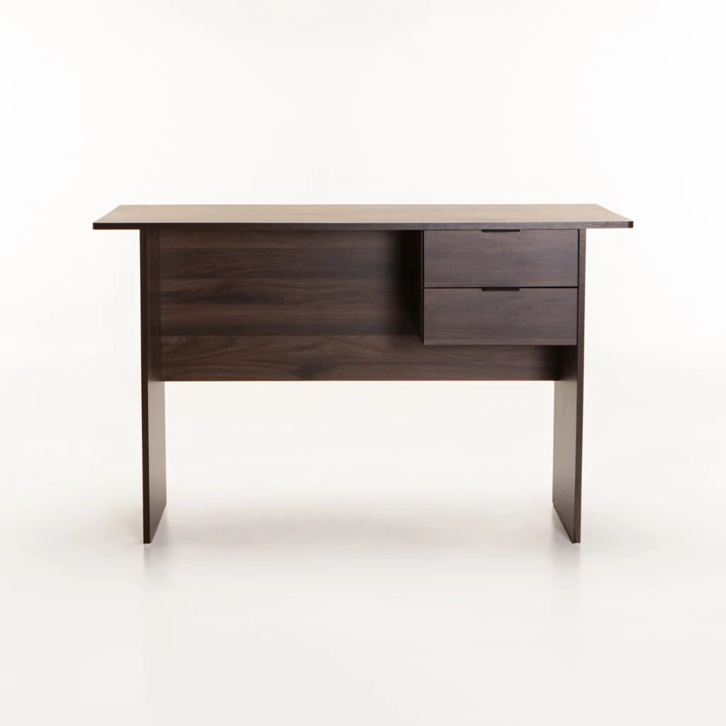 Keir 120cm 2 Drawer Desk - Walnut