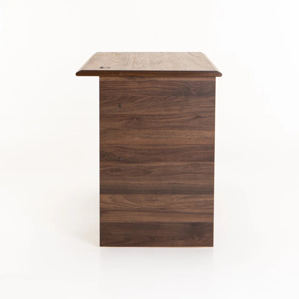 Keir 120cm Deluxe 3 Drawer Desk - Walnut