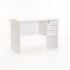 Keir 120cm Deluxe 3 Drawer Desk - White