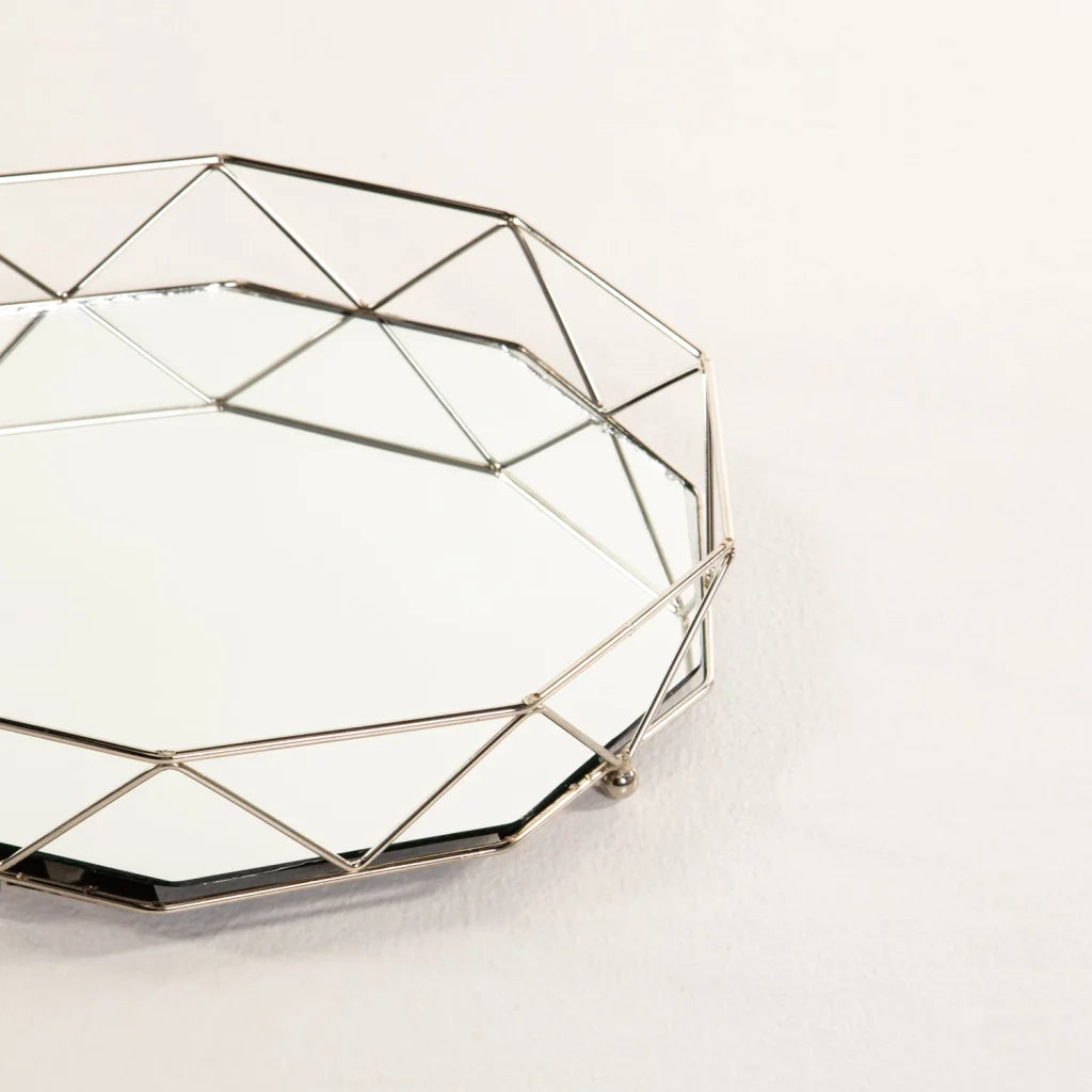 Sophiah Set Of 2 Trays W/Mirror