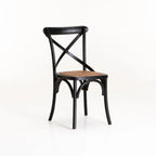 Crystal Mid-Century Dining Chair - Black