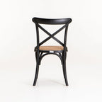 Crystal Mid-Century Dining Chair - Black