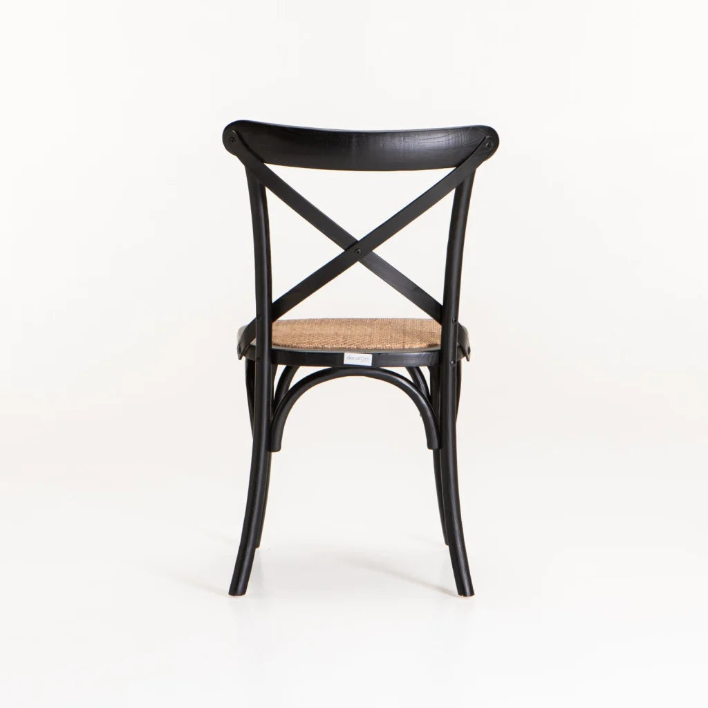Crystal Mid-Century Dining Chair - Black