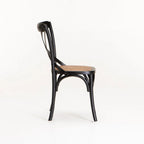 Crystal Mid-Century Dining Chair - Black