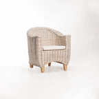 Phuti Kubu Whitewash Tub Armchair