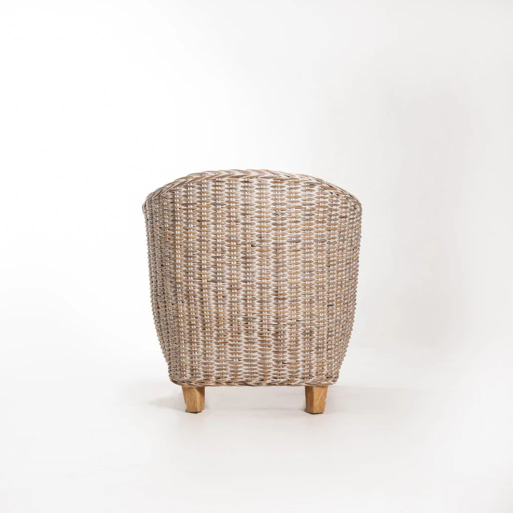 Phuti Kubu Whitewash Tub Armchair