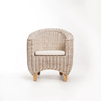 Phuti Kubu Whitewash Tub Armchair