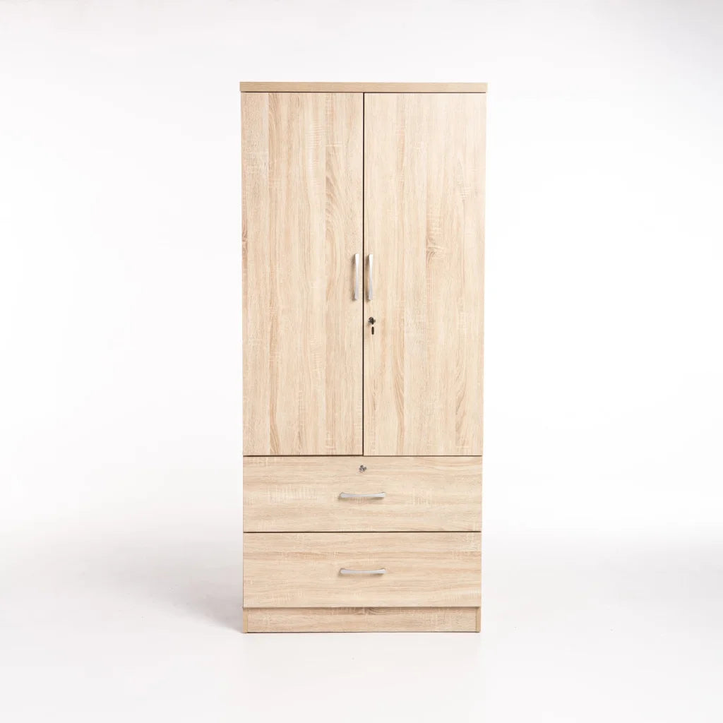 Flory 2 Door 2 Drawer Robe - Oak