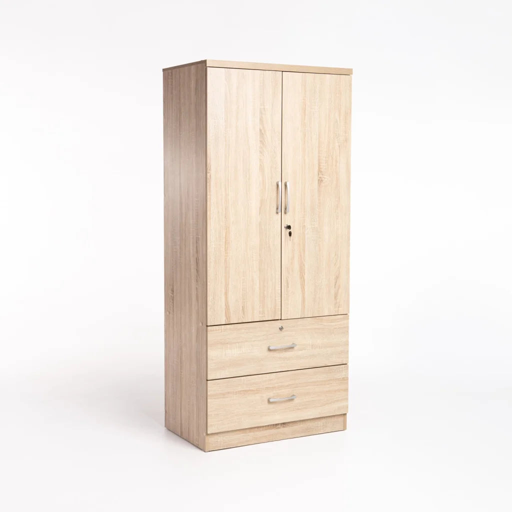 Flory 2 Door 2 Drawer Robe - Oak