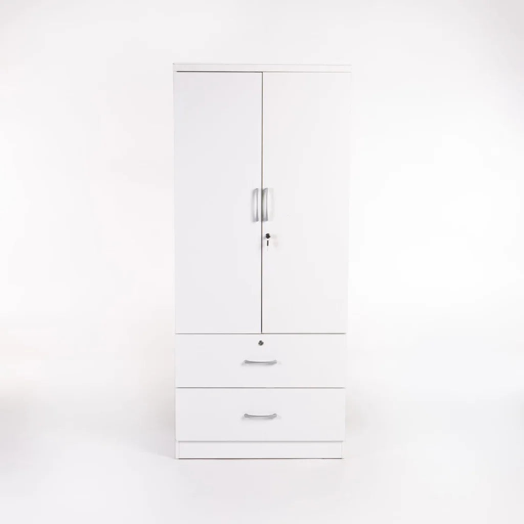 Flory 2 Door 2 Drawer Robe - White
