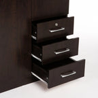 Flory 3 Door 3 Drawer Robe - Wenge