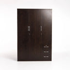 Flory 3 Door 3 Drawer Robe - Wenge