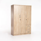 Flory 3 Door 3 Drawer Robe - Oak