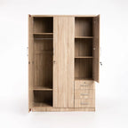 Flory 3 Door 3 Drawer Robe - Oak