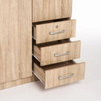 Flory 3 Door 3 Drawer Robe - Oak