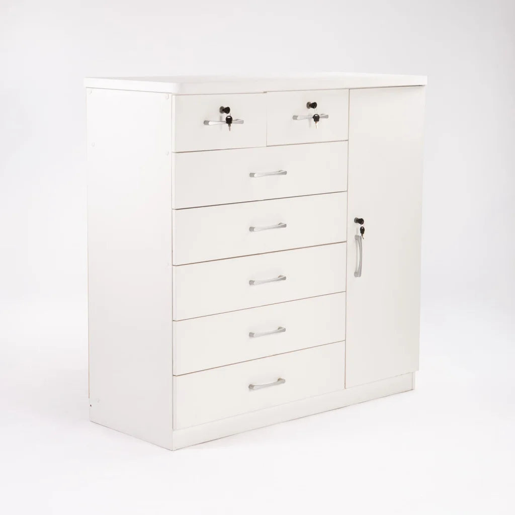 Haniel 7 Drawer 1 Door Chest - White