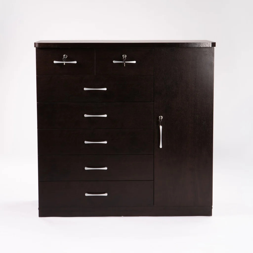 Haniel 7 Drawer 1 Door Chest - Wenge