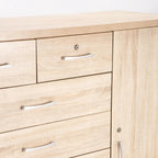 Haniel 7 Drawer 1 Door Chest - Oak