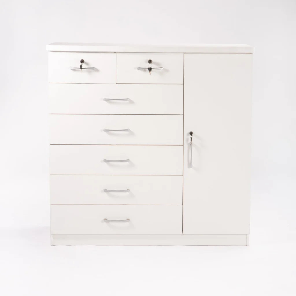 Haniel 7 Drawer 1 Door Chest - White