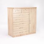 Haniel 7 Drawer 1 Door Chest - Oak