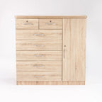 Haniel 7 Drawer 1 Door Chest - Oak