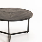 Anathi Set Of 2 70/50cm Solid Wood Coffee Table - Black