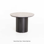Astro Stone Top Round Coffee Table - 43cm H - Bronze