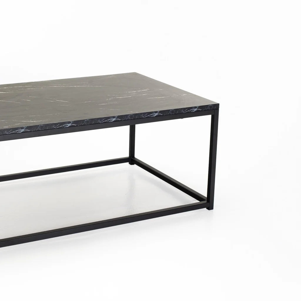 Siya 120x60cm Coffee Table - Black Marble