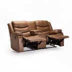 Haara 2 Seater Console Recliner - Brown